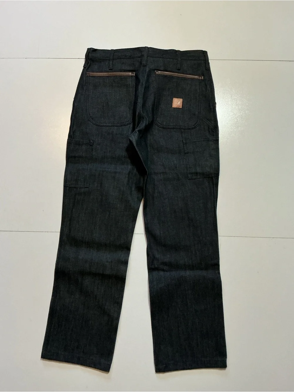 Jaque Dubois Made In USA Double Knee Suede Heavy Duty Carpenter Denim Jeans